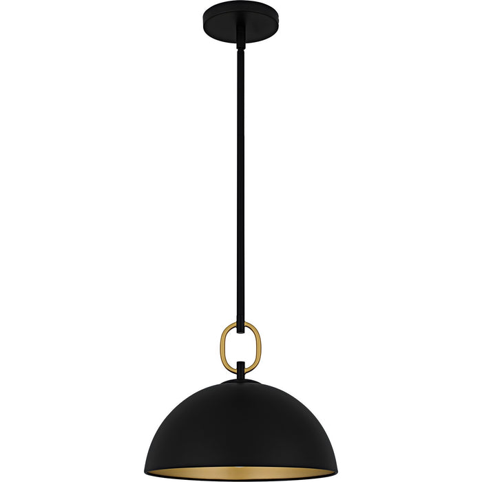 Quoizel CEO1812MBK One Light Pendant, Matte Black