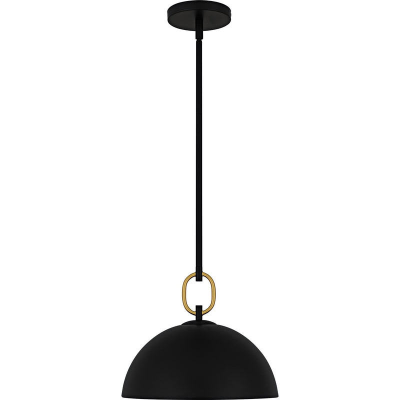 Quoizel CEO1812MBK One Light Pendant, Matte Black