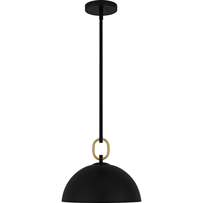 Quoizel CEO1812MBK One Light Pendant, Matte Black