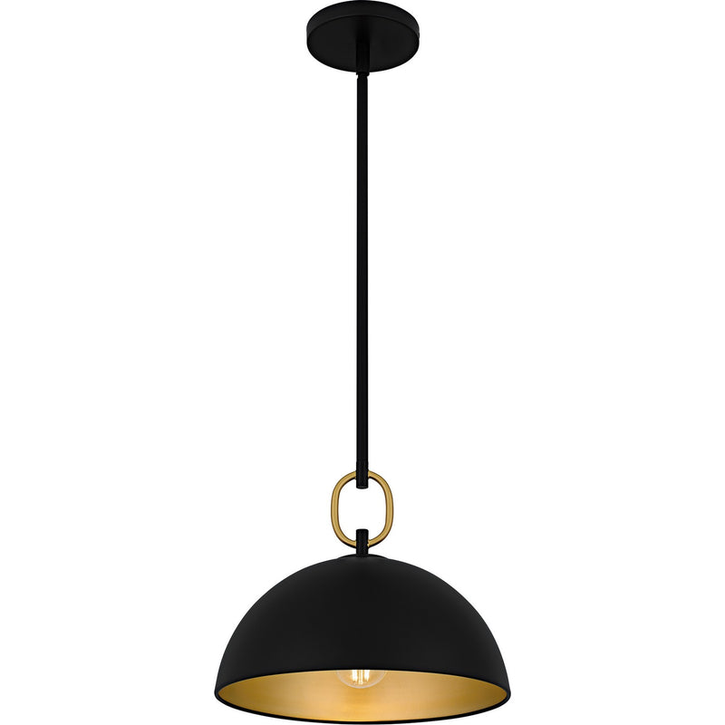 Quoizel CEO1812MBK One Light Pendant, Matte Black