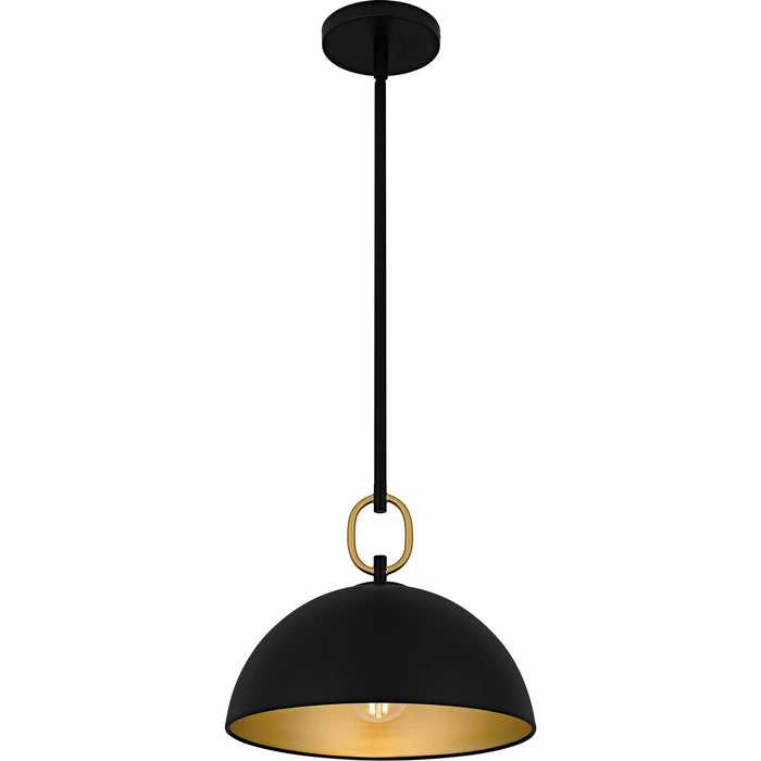 Quoizel CEO1812MBK One Light Pendant, Matte Black