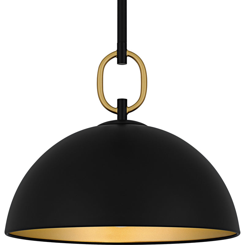 Quoizel CEO1812MBK One Light Pendant, Matte Black