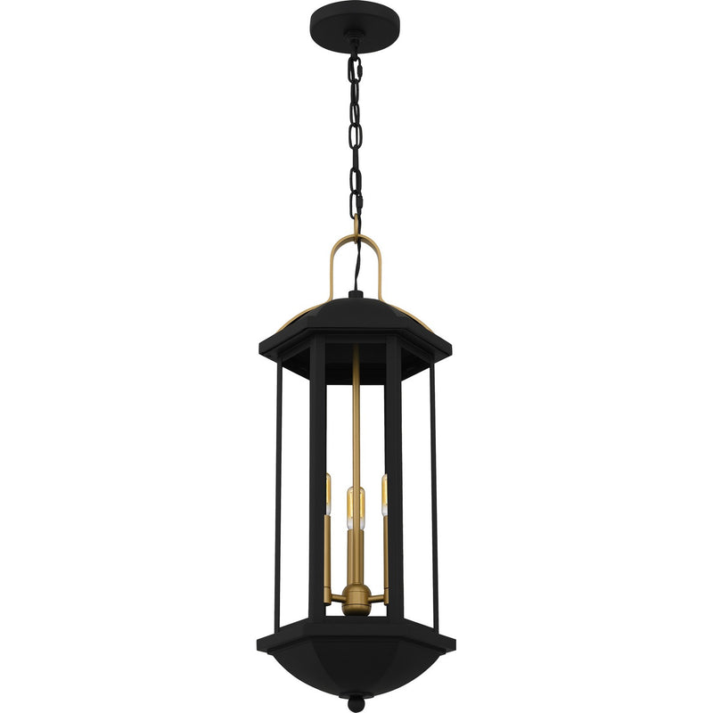 Quoizel CFD1510MBK Three Light Mini Pendant, Matte Black