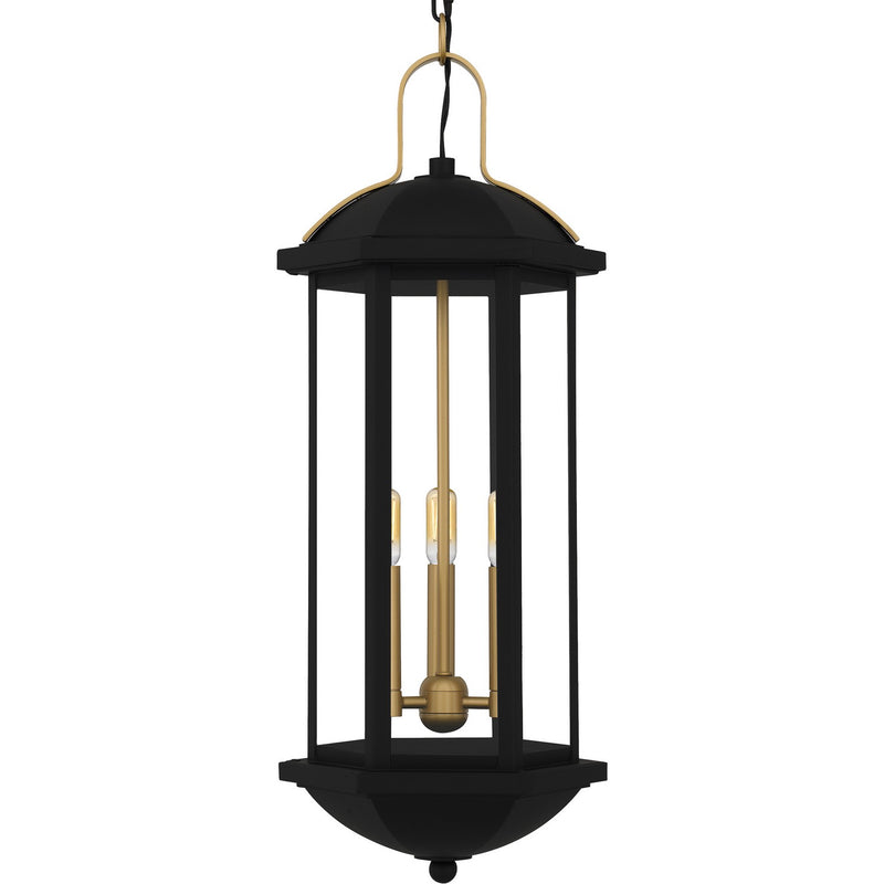 Quoizel CFD1510MBK Three Light Mini Pendant, Matte Black