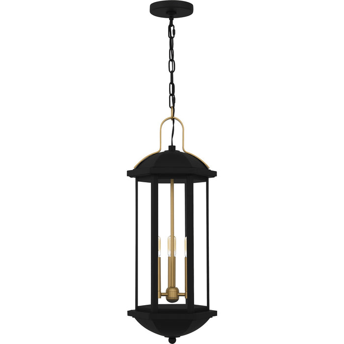 Quoizel CFD1910MBK Three Light Outdoor Hanging Lantern, Matte Black