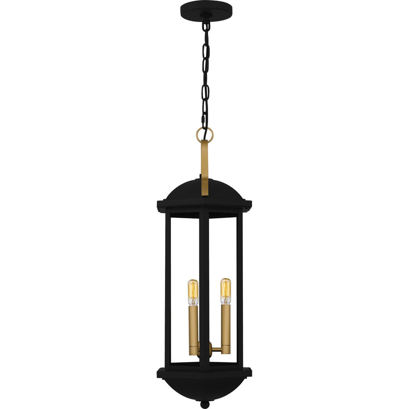 Quoizel CFD1910MBK Three Light Outdoor Hanging Lantern, Matte Black