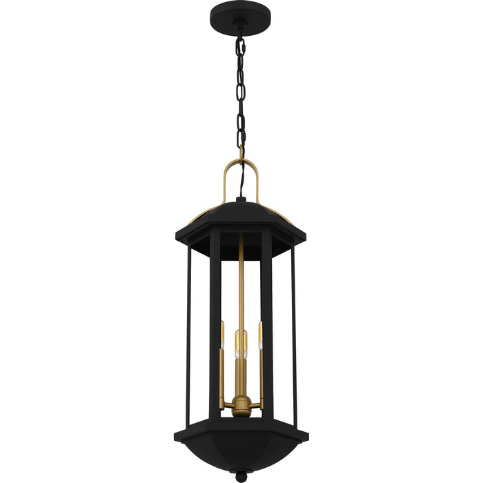 Quoizel CFD1910MBK Three Light Outdoor Hanging Lantern, Matte Black