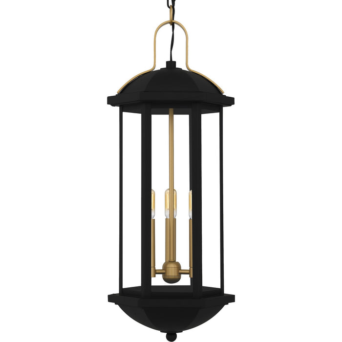 Quoizel CFD1910MBK Three Light Outdoor Hanging Lantern, Matte Black