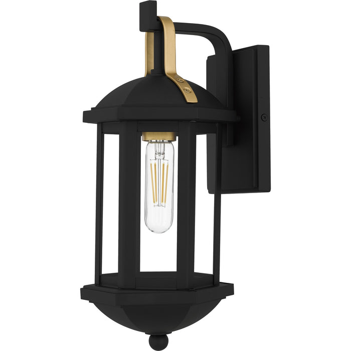 Quoizel CFD8406MBK One Light Outdoor Wall Lantern, Matte Black