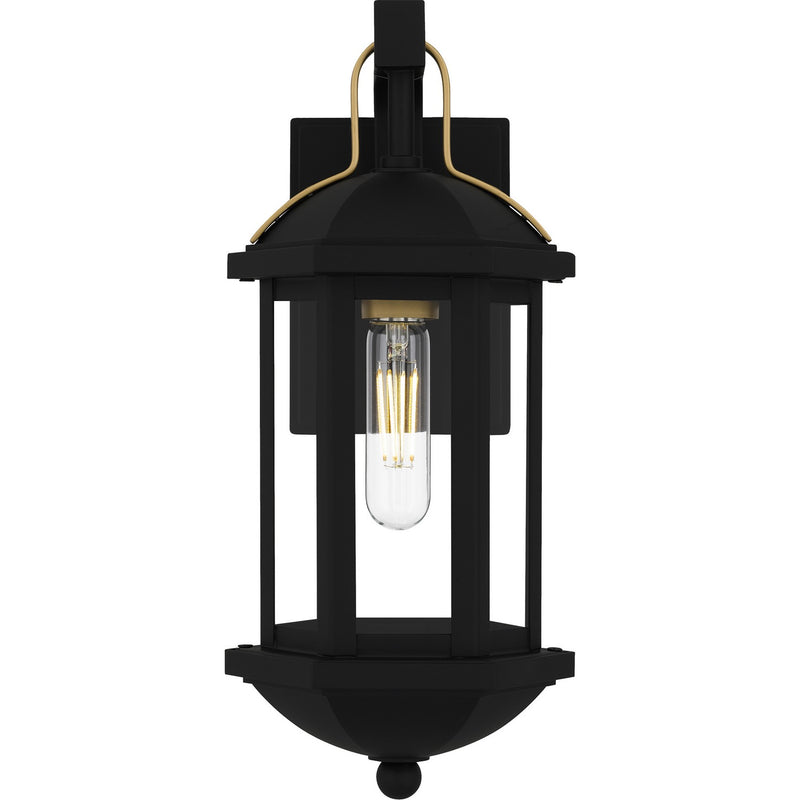 Quoizel CFD8406MBK One Light Outdoor Wall Lantern, Matte Black