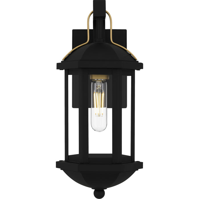 Quoizel CFD8406MBK One Light Outdoor Wall Lantern, Matte Black