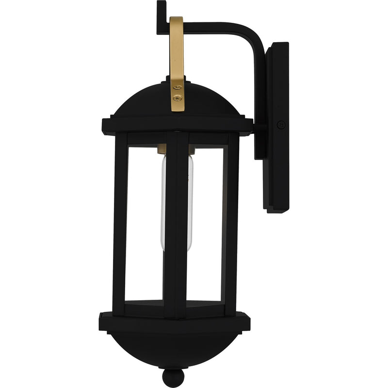 Quoizel CFD8406MBK One Light Outdoor Wall Lantern, Matte Black