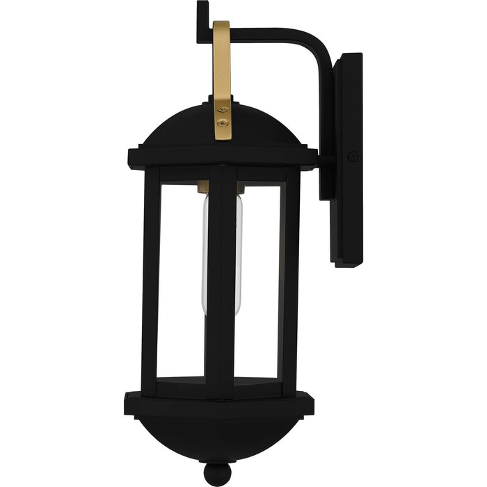 Quoizel CFD8406MBK One Light Outdoor Wall Lantern, Matte Black