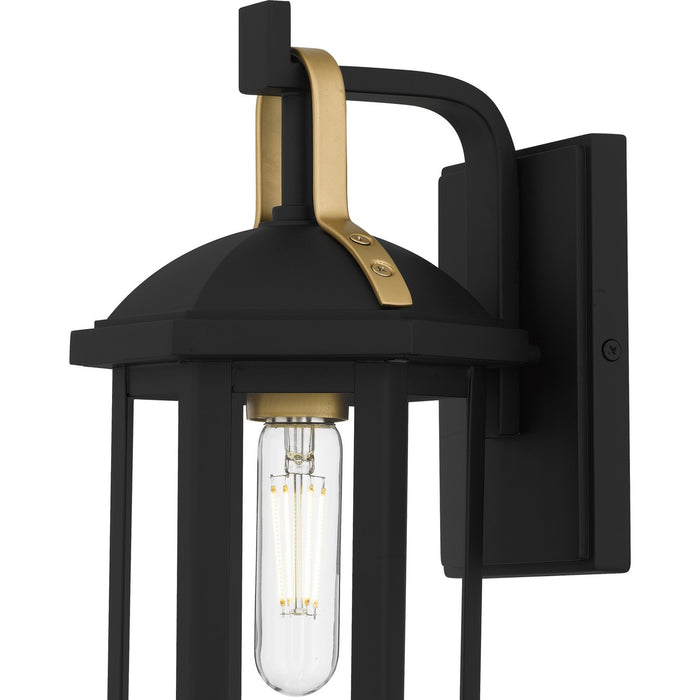 Quoizel CFD8406MBK One Light Outdoor Wall Lantern, Matte Black