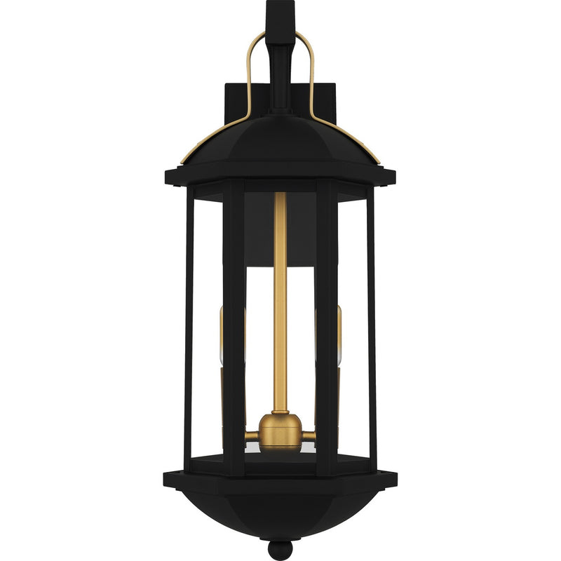 Quoizel CFD8408MBK Two Light Outdoor Wall Lantern, Matte Black