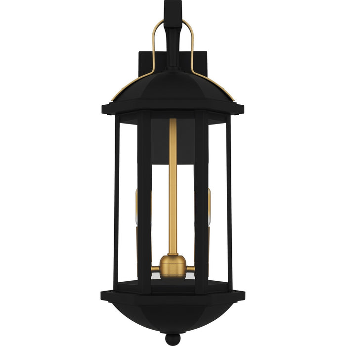 Quoizel CFD8408MBK Two Light Outdoor Wall Lantern, Matte Black