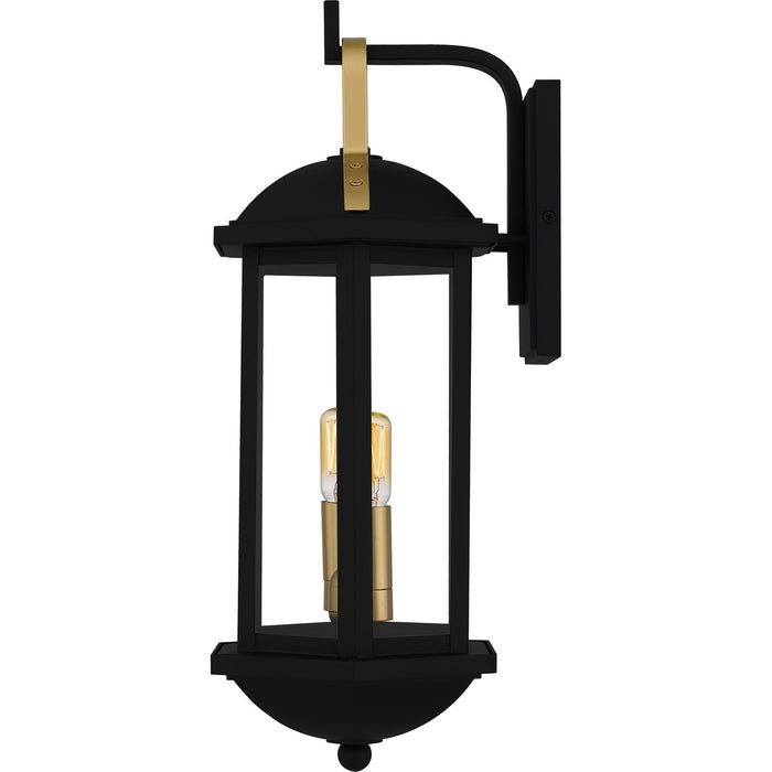 Quoizel CFD8408MBK Two Light Outdoor Wall Lantern, Matte Black
