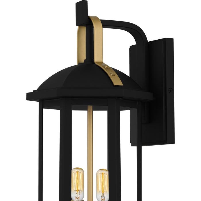 Quoizel CFD8408MBK Two Light Outdoor Wall Lantern, Matte Black