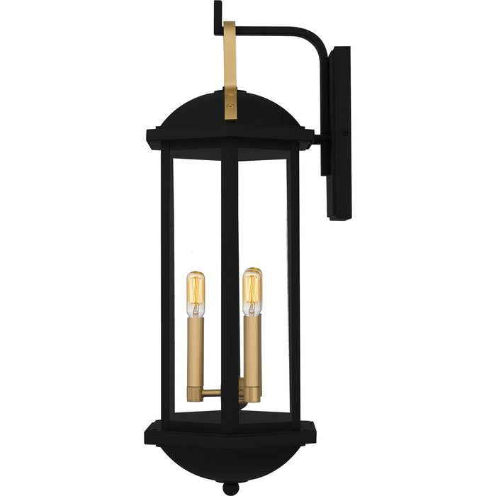 Quoizel CFD8410MBK Three Light Outdoor Wall Lantern, Matte Black