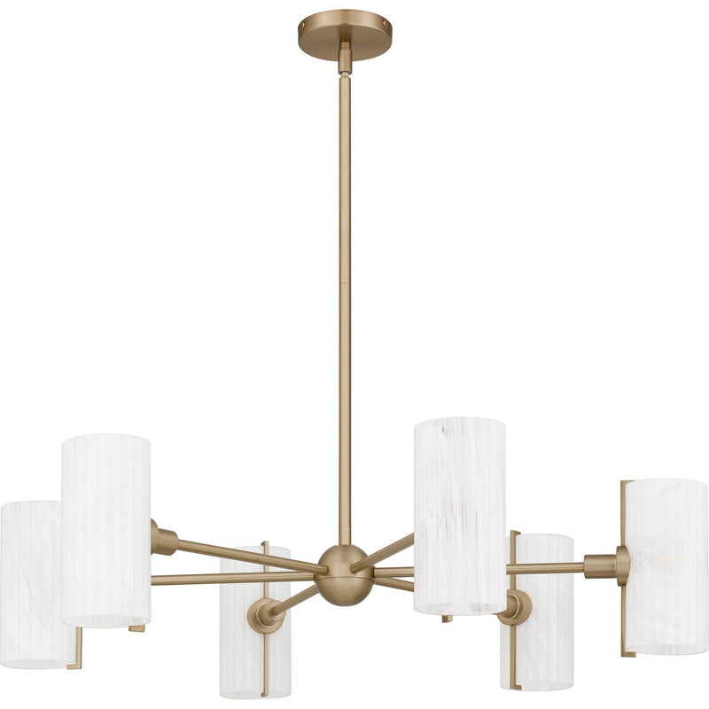 Quoizel CRR5036BGD Six Light Chandelier, Bronze Gold