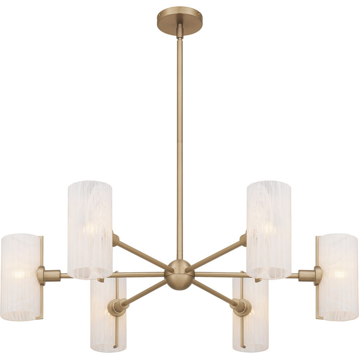 Quoizel CRR5036BGD Six Light Chandelier, Bronze Gold