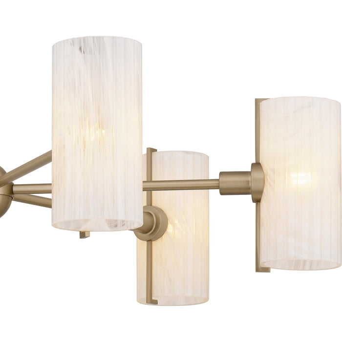 Quoizel CRR5036BGD Six Light Chandelier, Bronze Gold