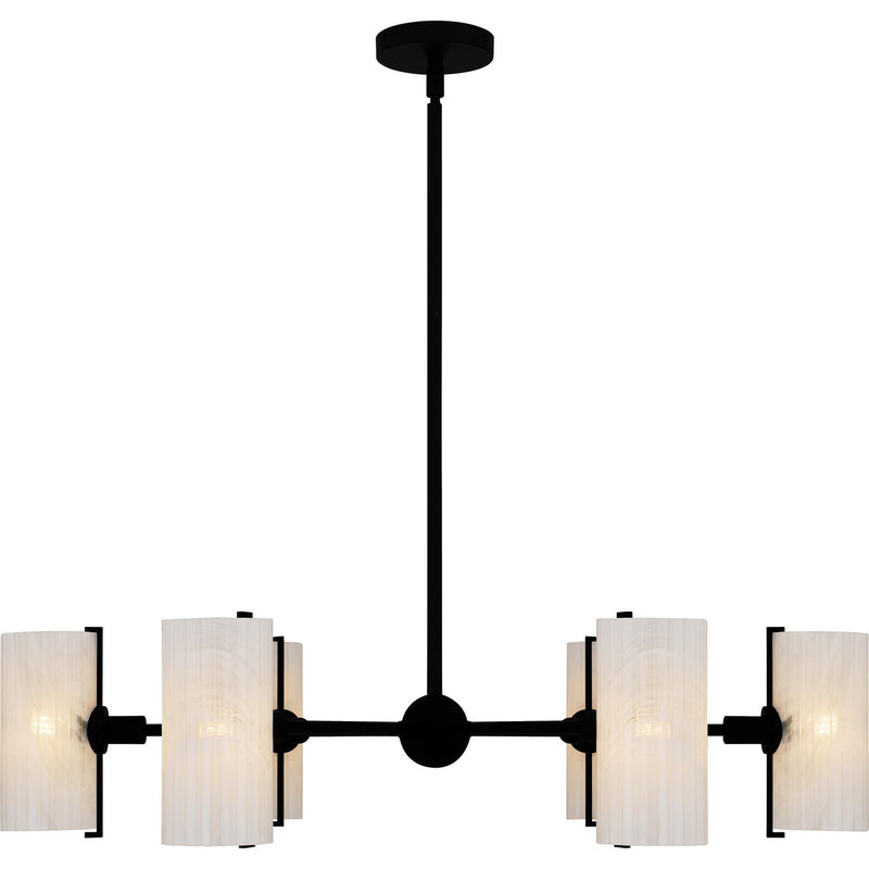Quoizel CRR5036MBK Six Light Chandelier, Matte Black