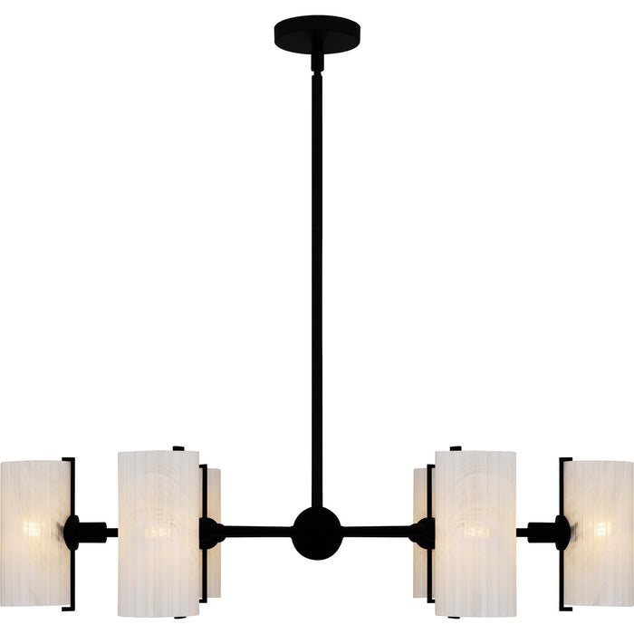 Quoizel CRR5036MBK Six Light Chandelier, Matte Black