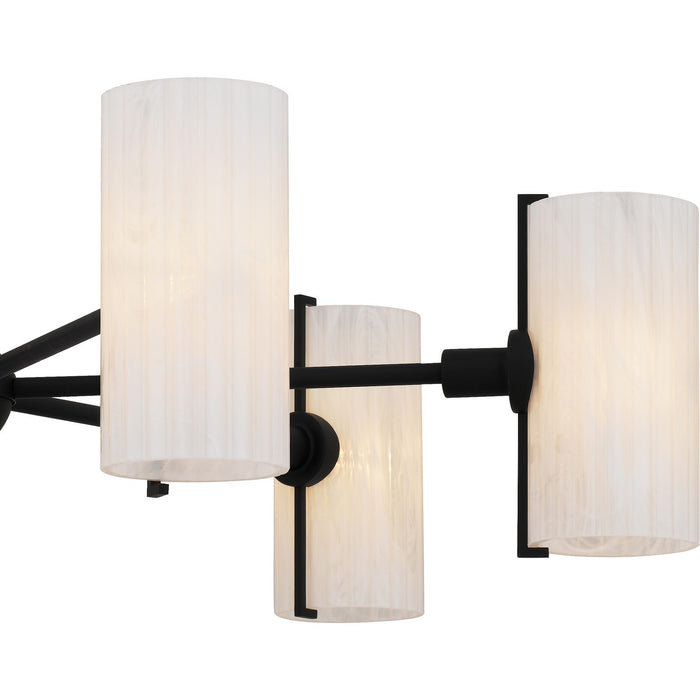 Quoizel CRR5036MBK Six Light Chandelier, Matte Black