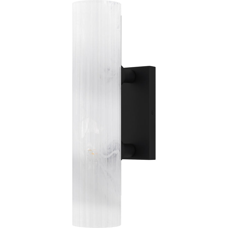Quoizel CRR8805MBK Two Light Wall Sconce, Matte Black