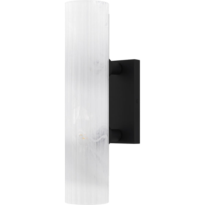 Quoizel CRR8805MBK Two Light Wall Sconce, Matte Black