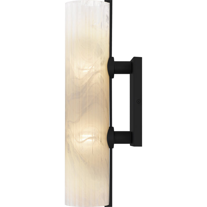 Quoizel CRR8805MBK Two Light Wall Sconce, Matte Black