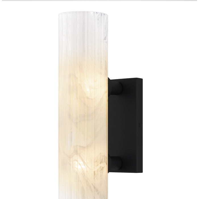 Quoizel CRR8805MBK Two Light Wall Sconce, Matte Black