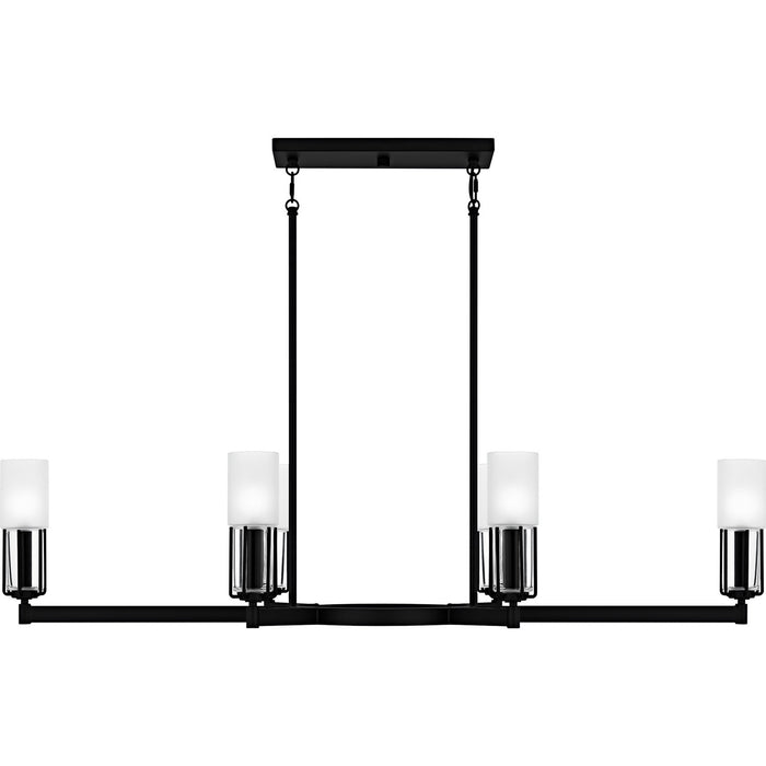 Quoizel CRZ648MBK Six Light Linear Chandelier, Matte Black