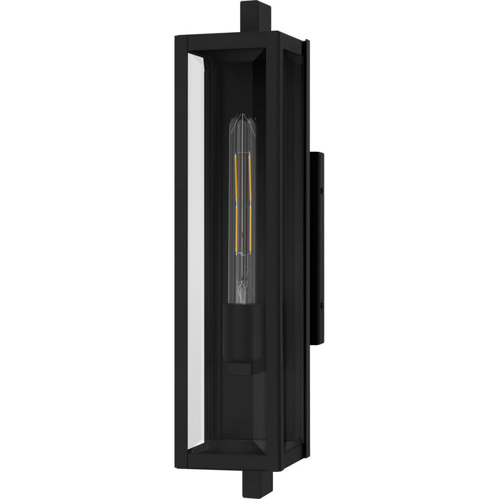 Quoizel DLE8405MBK One Light Outdoor Wall Lantern, Matte Black