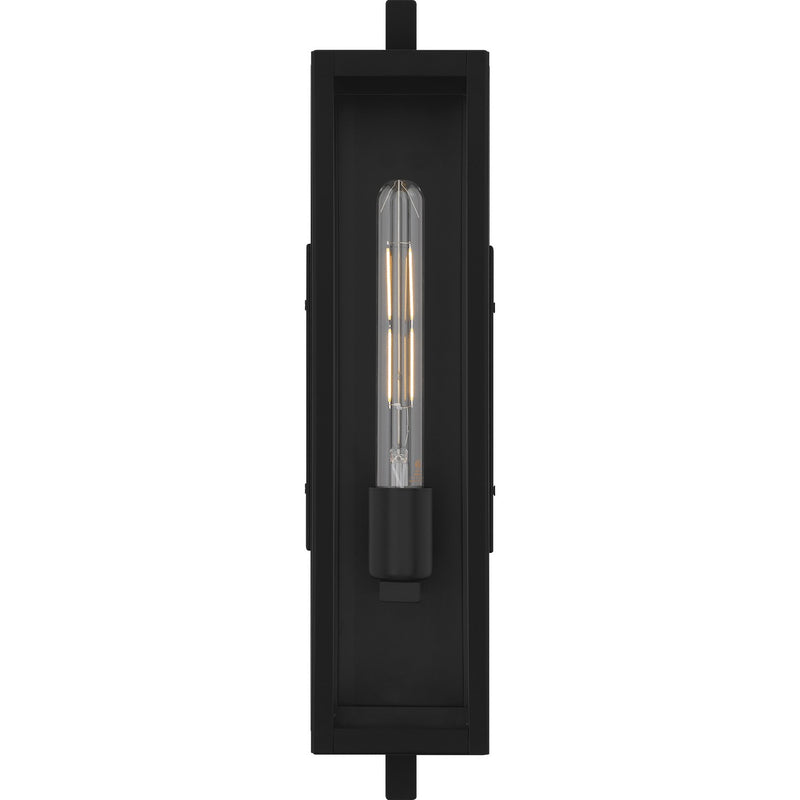 Quoizel DLE8405MBK One Light Outdoor Wall Lantern, Matte Black