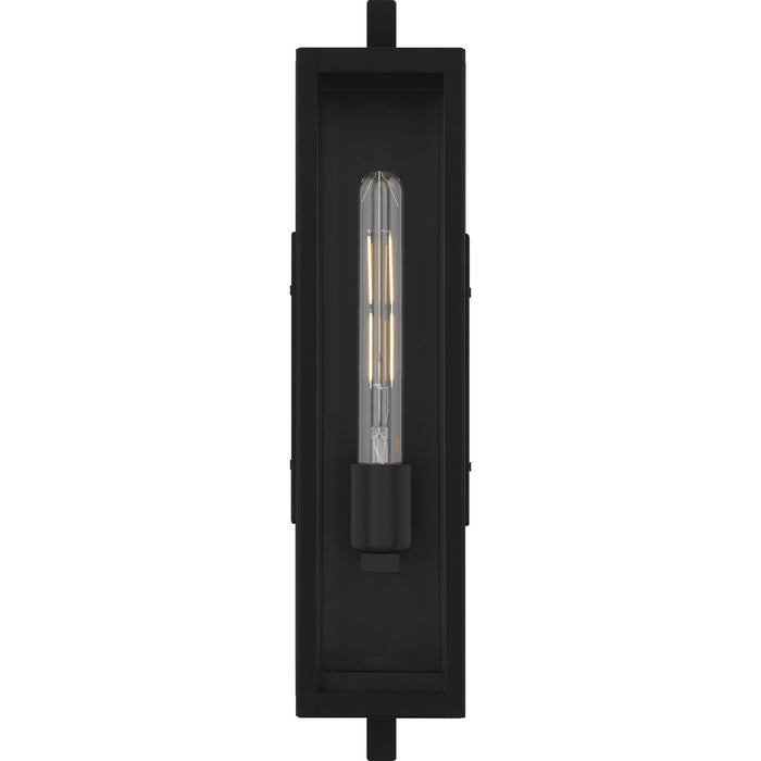 Quoizel DLE8405MBK One Light Outdoor Wall Lantern, Matte Black