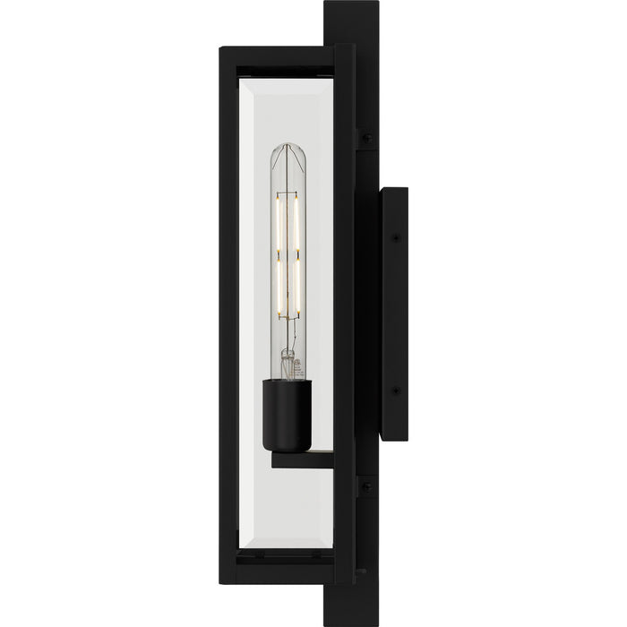 Quoizel DLE8405MBK One Light Outdoor Wall Lantern, Matte Black