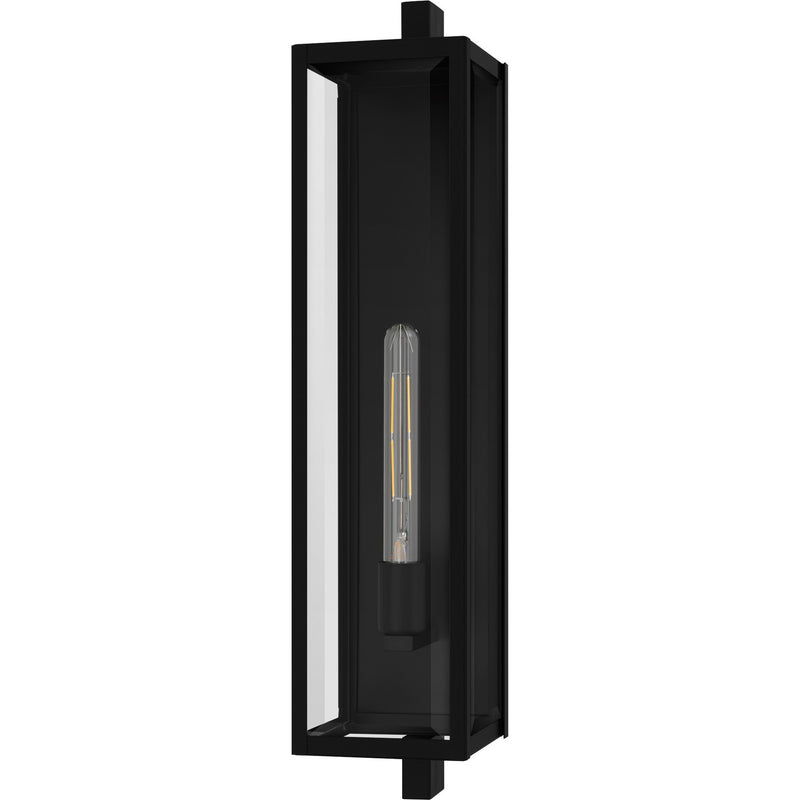 Quoizel DLE8406MBK One Light Outdoor Wall Lantern, Matte Black