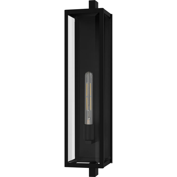 Quoizel DLE8406MBK One Light Outdoor Wall Lantern, Matte Black