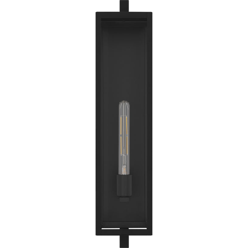 Quoizel DLE8406MBK One Light Outdoor Wall Lantern, Matte Black