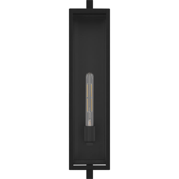 Quoizel DLE8406MBK One Light Outdoor Wall Lantern, Matte Black