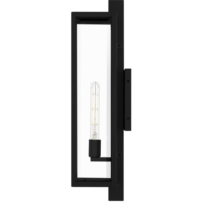 Quoizel DLE8406MBK One Light Outdoor Wall Lantern, Matte Black