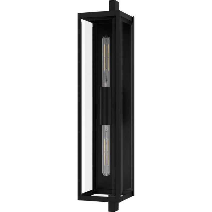Quoizel DLE8407MBK Two Light Outdoor Wall Lantern, Matte Black