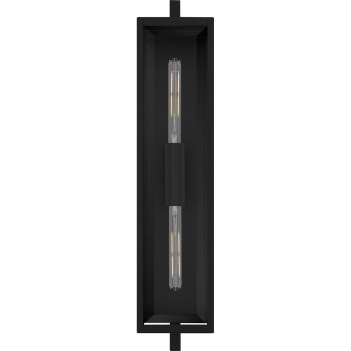 Quoizel DLE8407MBK Two Light Outdoor Wall Lantern, Matte Black