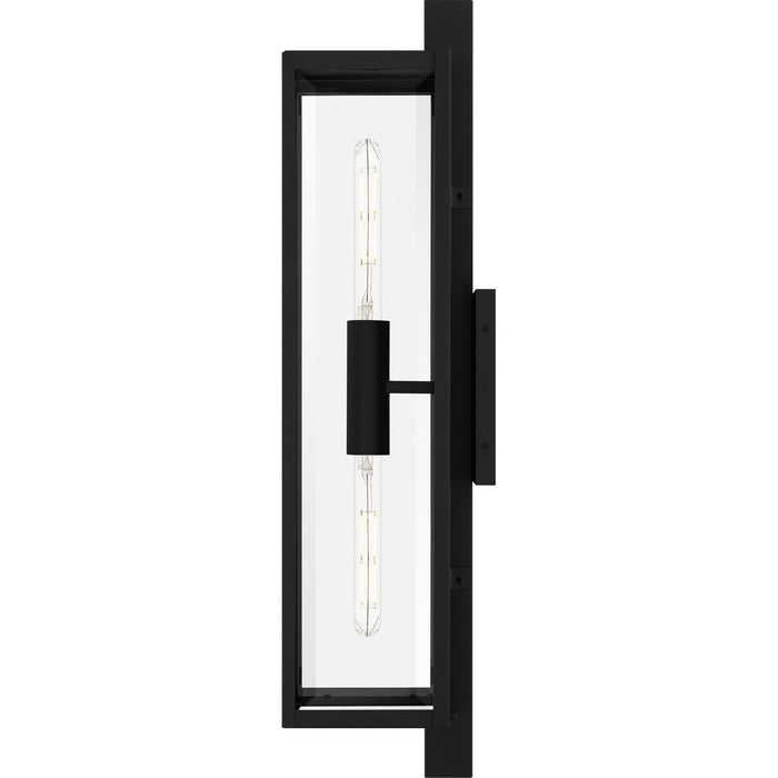 Quoizel DLE8407MBK Two Light Outdoor Wall Lantern, Matte Black
