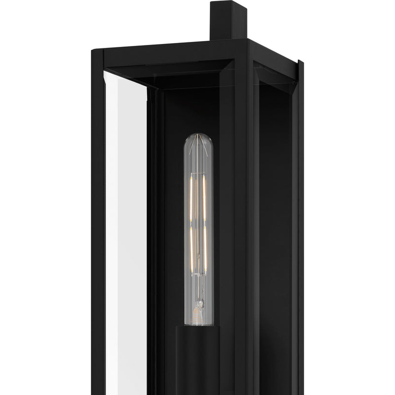 Quoizel DLE8407MBK Two Light Outdoor Wall Lantern, Matte Black