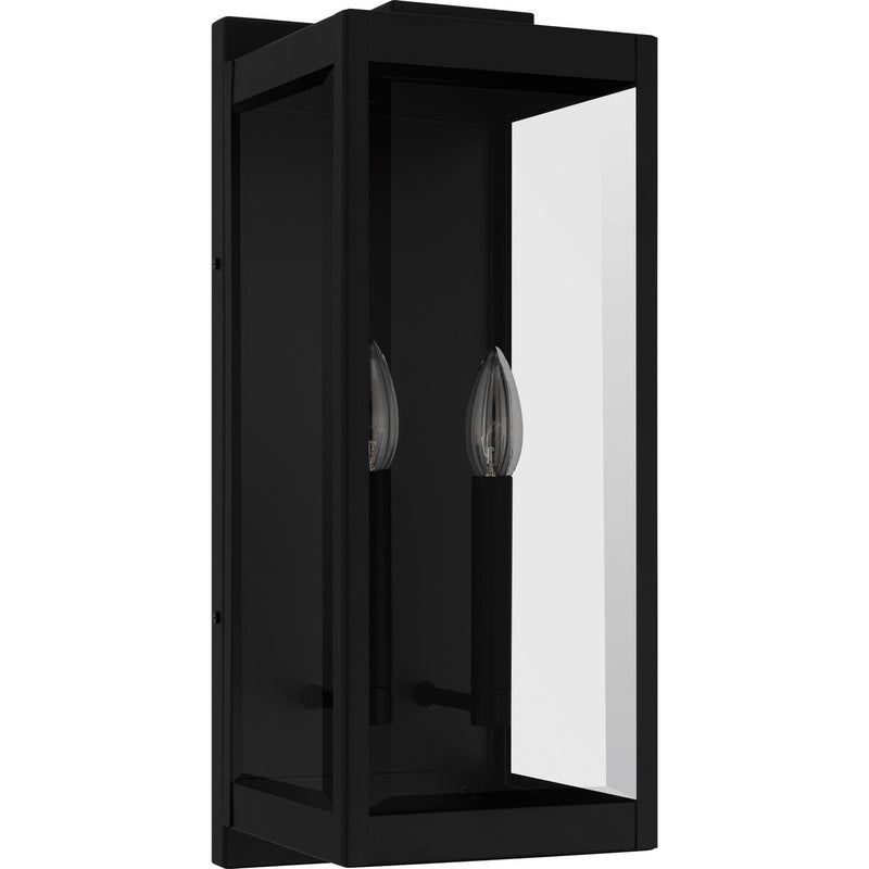 Quoizel EVR8407EK Two Light Outdoor Wall Lantern, Earth Black