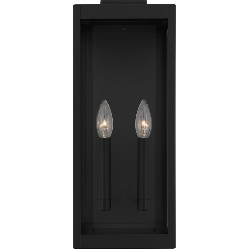 Quoizel EVR8407EK Two Light Outdoor Wall Lantern, Earth Black