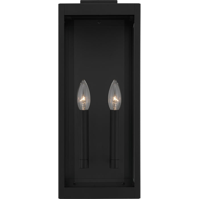 Quoizel EVR8407EK Two Light Outdoor Wall Lantern, Earth Black